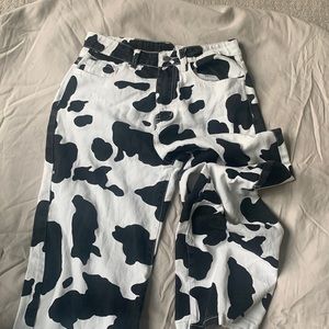 Cow Print Jeans